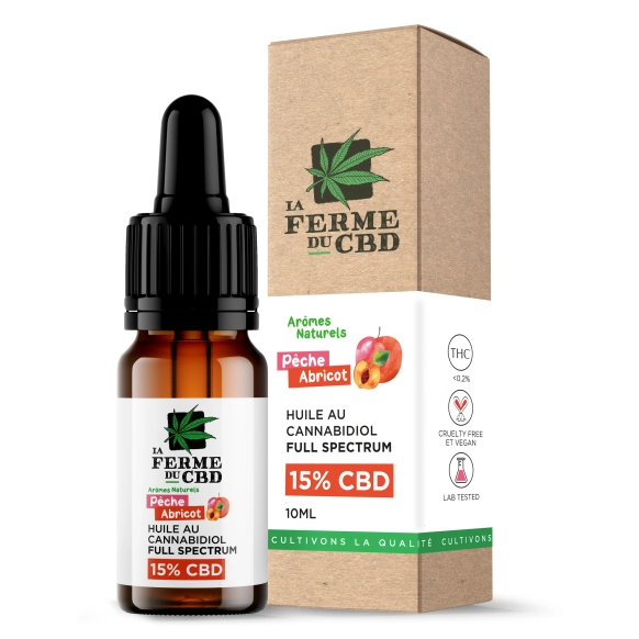 15% Peach-Apricot CBD Oil - The CBD Farm - Cannabidiol Oil