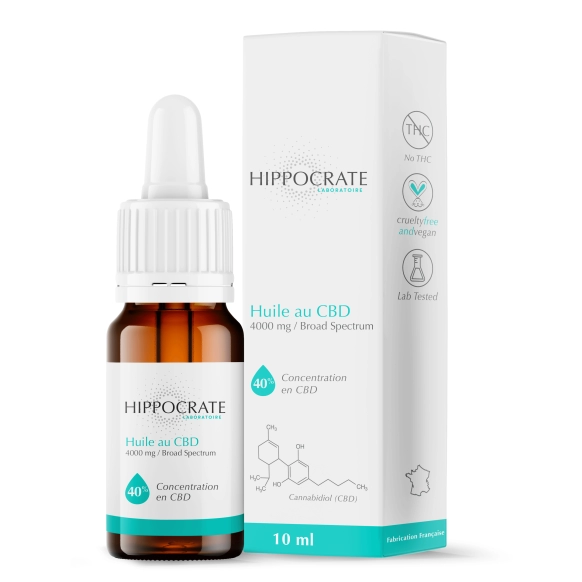 Hippocrate CBD Oil 40% THC 0% - Legal Cannabis Oil