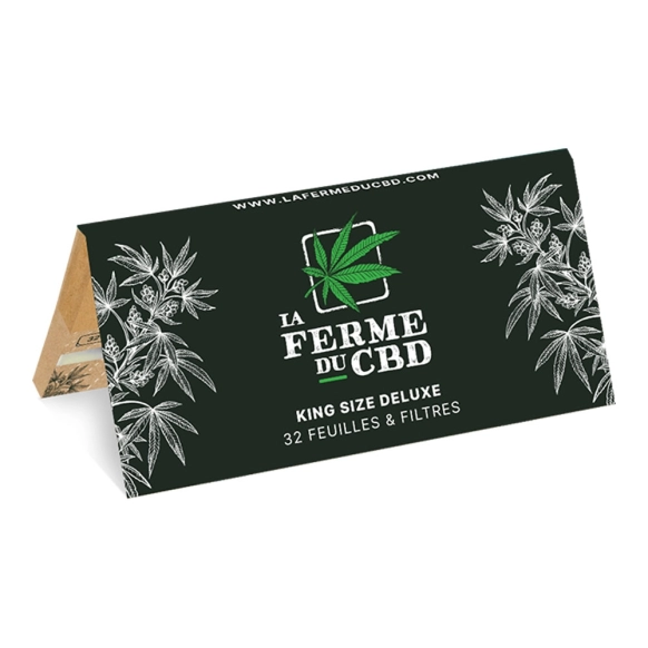 King Size Rolling Papers - The CBD Farm (32 papers + filters)